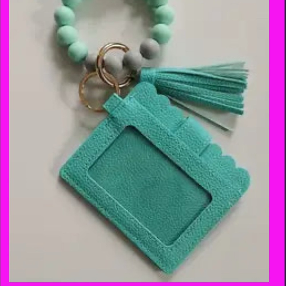 Multi color Tassel Keychain Card Holder